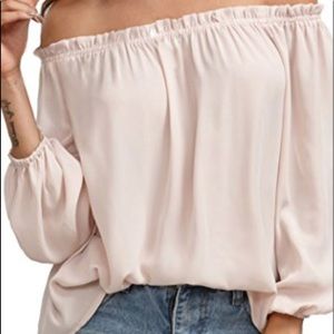 Pink off the shoulder top!